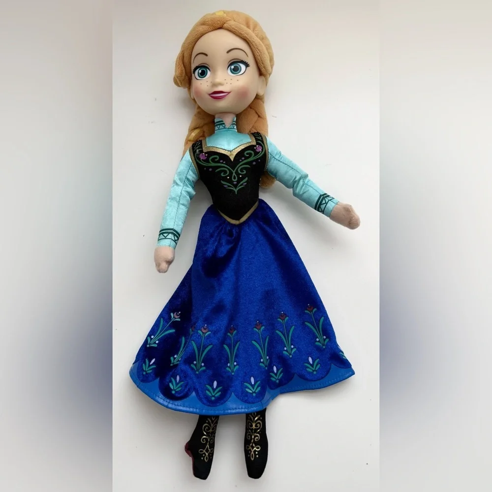 14” Disney Frozen Princess Anna Hard Headed Plush Doll - Picture 2 of 9